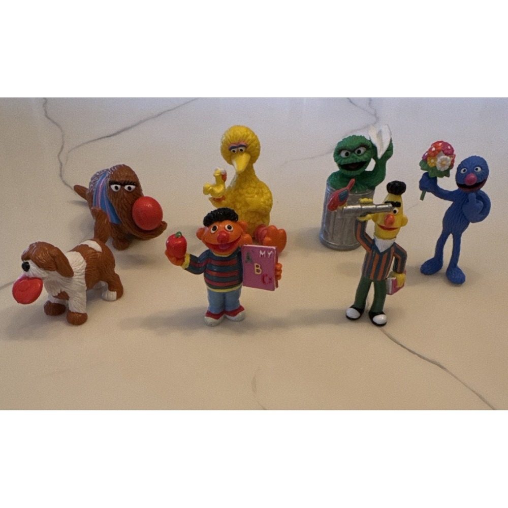 Vintage Applause Sesame Street Muppets PVC Figures Lot of 7 80s/90s Hong Kong